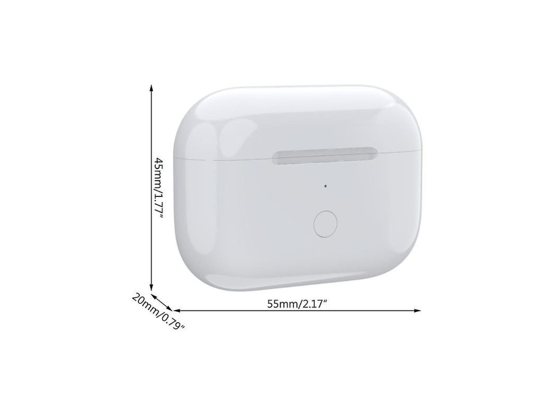 Estuche De Carga Inalámbrica Para Airpods Pro Con Batería De 660 Mah, Compatible Con Carga Inalámbrica Y Por Cable, Color Blanco.