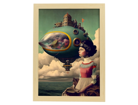 NACNIC Poster De Otro Mundo En Estilo Surrealismo Cinematográfico Ilustraciones Y Grabados De Historieta Abstracta Y Artística A4 Marcos Madera