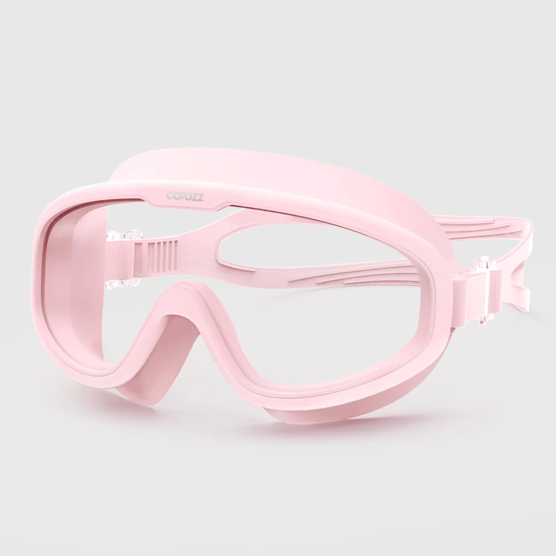 Gafas De Natación Antivaho (rosa), Lentes Integrales, Protección Uv, Montura Grande De Silicona, Unisex.