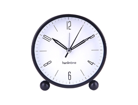 Reloj despertador redondo con pilas, fácil configuración, simple y retro para escritorio, dormitorio y decoración del hogar