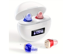 Aparelhos Auditivos Mini Amplificador De Som Com Redução De Ruído Com Display Digital Para Idosos (branco) Czhhmart