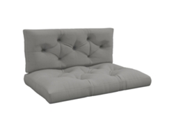 Cojín Asiento Capitoné 120x80x12 Cm Tapizado Gris