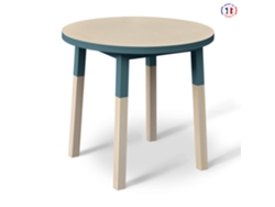 Mesa Redonda MON PETIT MEUBLE FRANÇAIS (Azul Gris Lehon - Madera - 100 x 75 x 100 cm)