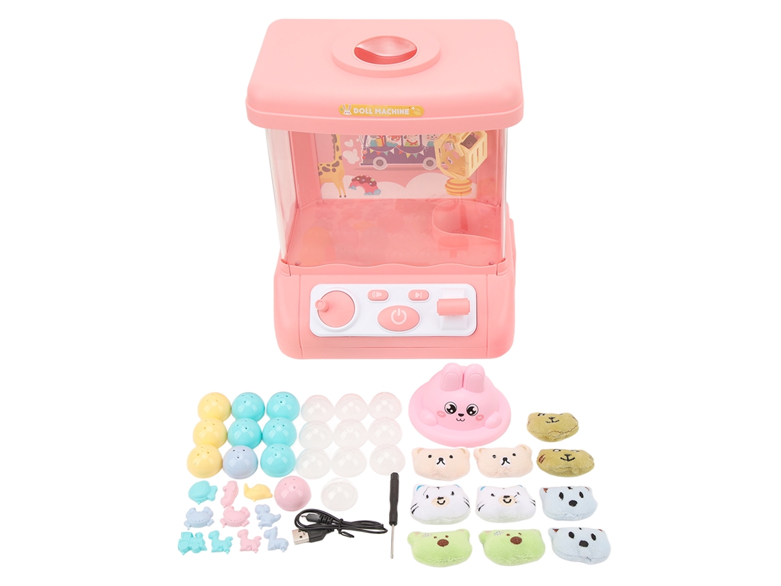 Máquina De Garras Eléctrica Con 10 Muñecas Para Niños - Regalo Ideal - Máquina De Garras Rosa
