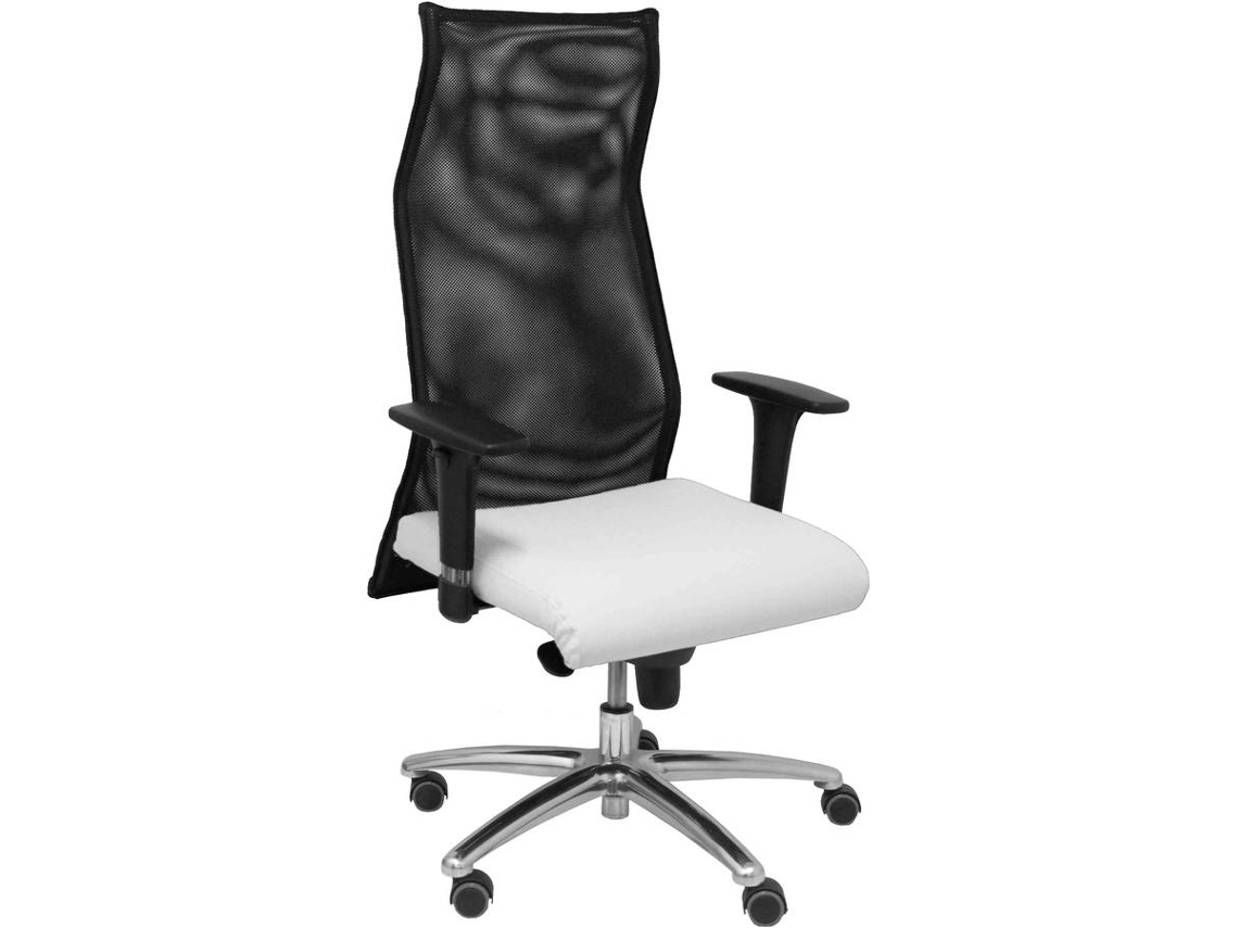 Silla Ejecutiva PYC Sahuco  Blanco (Brazos Ajustables - Malla)