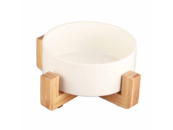 Jarrón de flores con soporte de madera - Decoración rústica de interiores