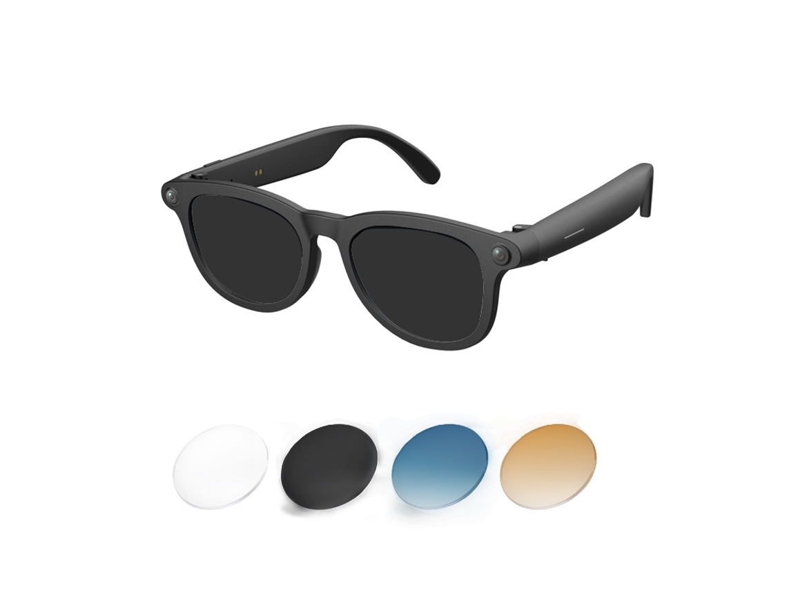 Smartglasses Sg70 Con Cámara, Bluetooth V6.0, Wifi, Asistente De Voz Con Ia Y 16 Gb De Almacenamiento (negras)