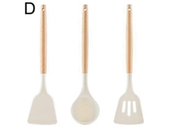 Utensilios y accesorios de cocina de silicona blanca, resistentes al calor. Nostalgia88