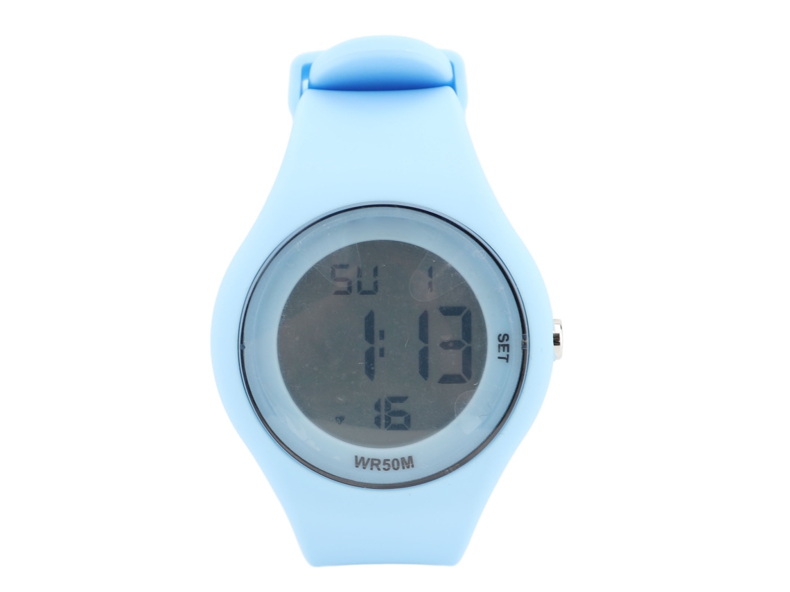 Reloj Digital Infantil, Resistente Al Agua Hasta 50 M, Con Cronómetro Y Podómetro, Para Niños Y Niñas, Color Azul.