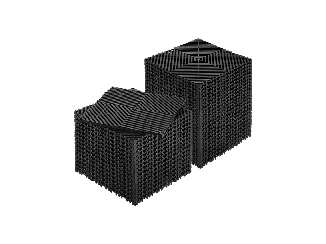 Estera De Drenaje Succebuy De 12 X 12 Pulgadas, Baldosas De Piso Entrelazadas Modulares