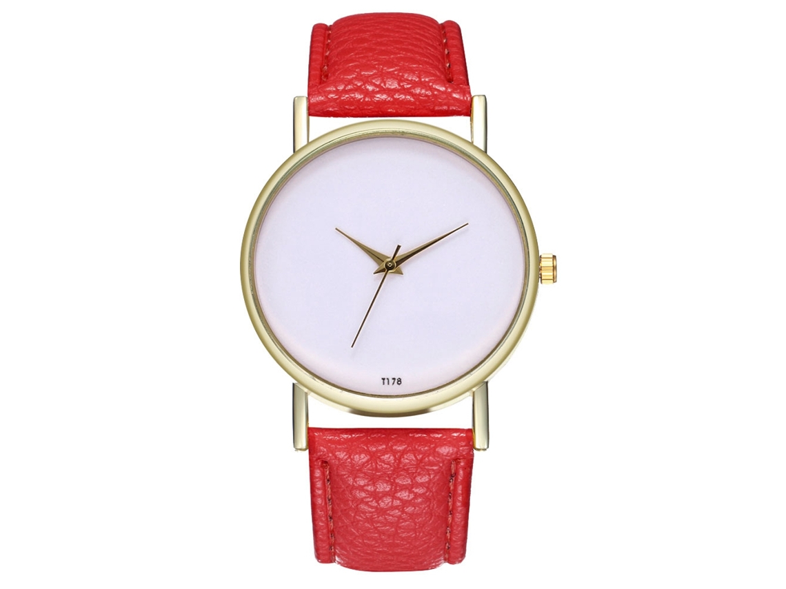 Elegante Reloj De Pulsera De Cuarzo Unisex Para Parejas - Regalo De Moda (rojo)