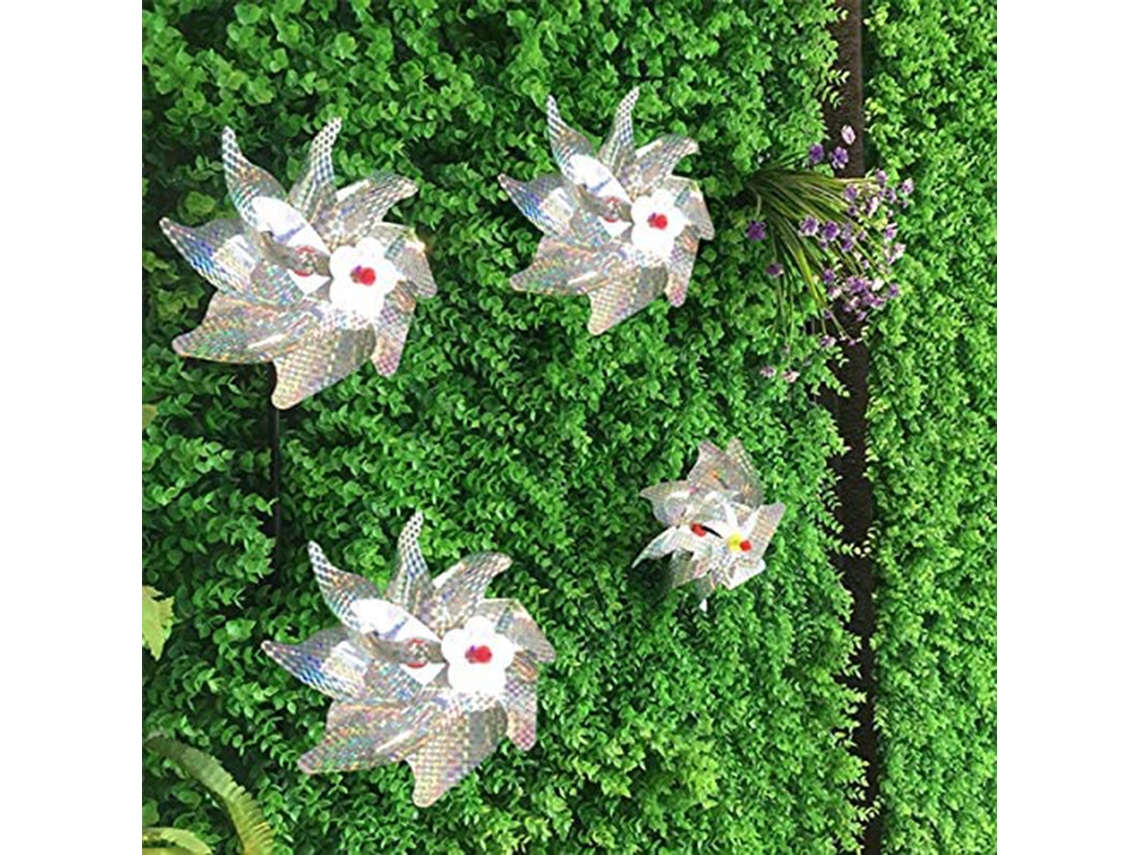 Rueda giratoria ahuyentadora de aves para uso decorativo en jardines (10 unidades)