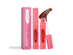 Brillo labial mate peel-off en color cacao.