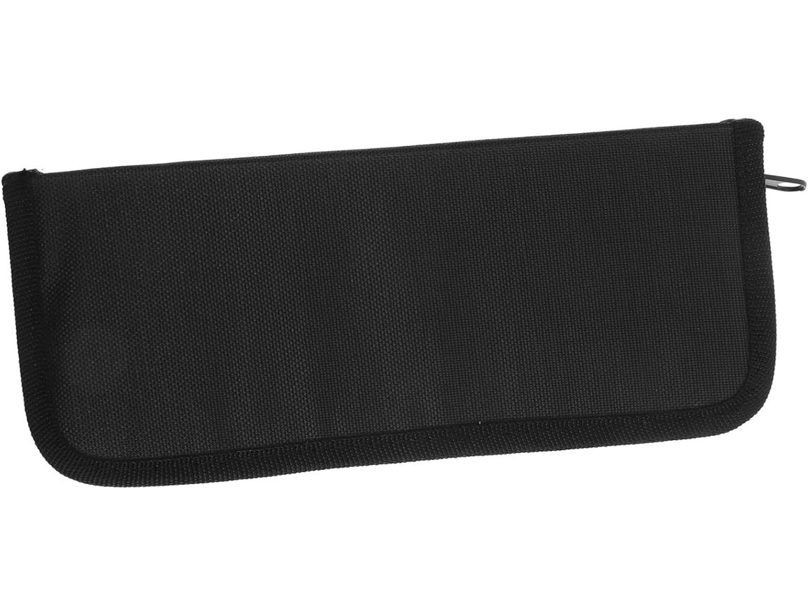 Estuche para brochas Slowmoose con cremallera, práctico, duradero, negro.