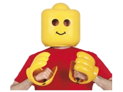 Máscara GUIRCA Lego amarillo con manos