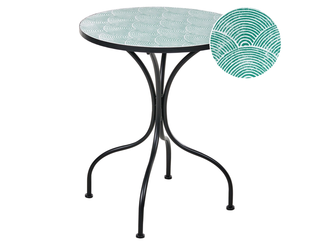 Mesa de jardín de hierro negro Beliani Anapo 60x60x74