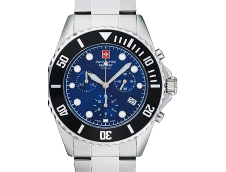 Reloj para Hombre Plata Acero Inoxidable Serie 7053 Chrono Sam7053.9138 SWISS ALPINE MILITARY