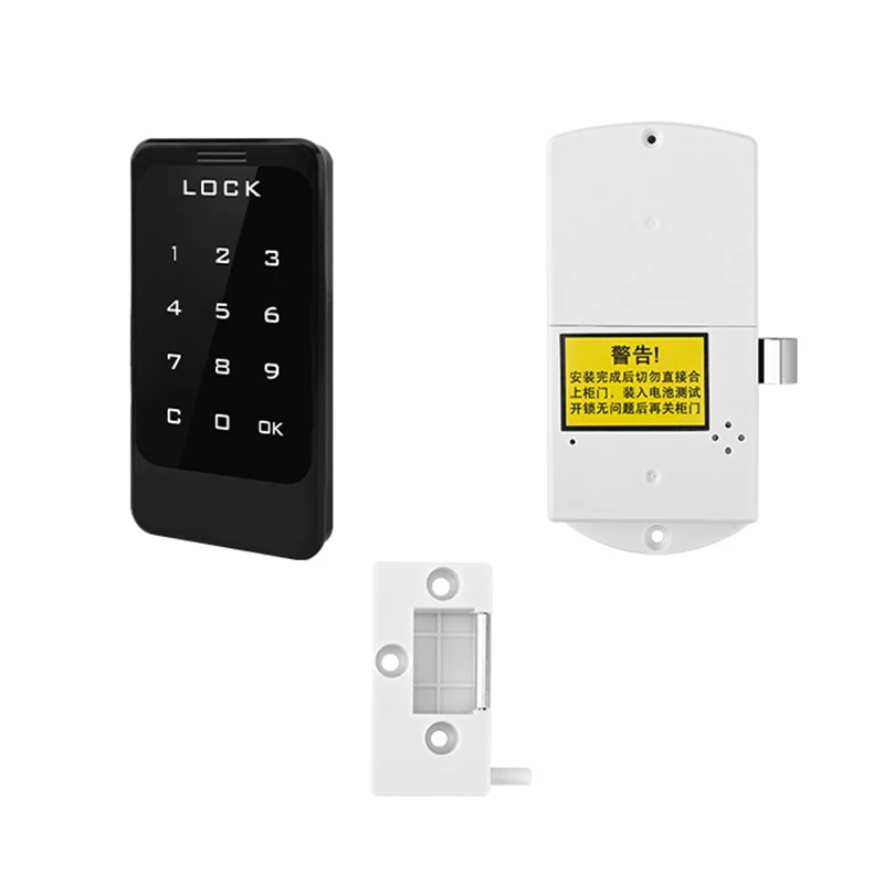 (negro) Teclado Táctil Eléctrico Con Cerradura De Motor Automático Para Cajón De Taquilla