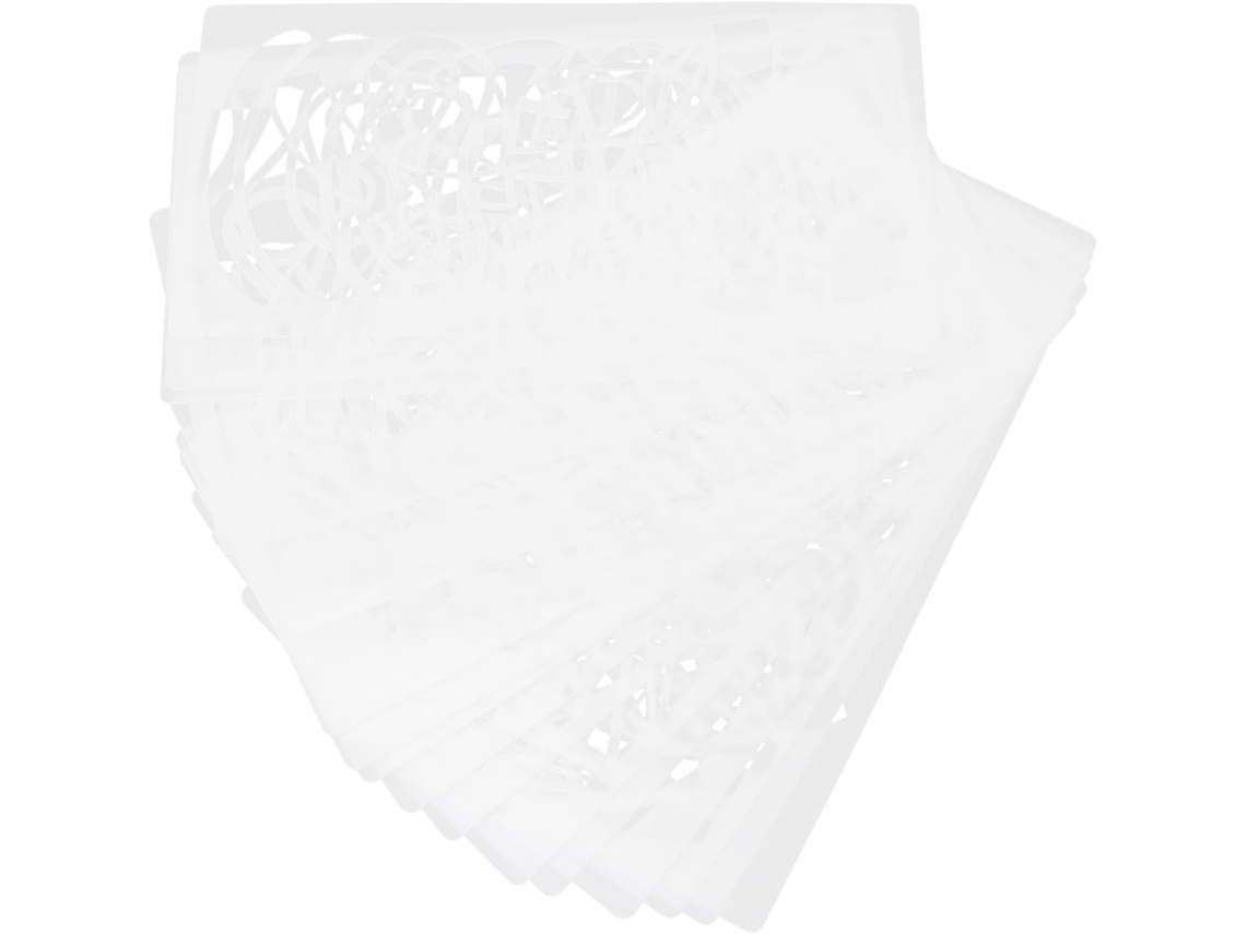 Plantillas Reutilizables Para Pintar Paredes, 16 Unidades, Color Blanco, Fáciles De Limpiar.