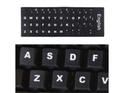 Película protectora para teclado, pegatinas para teclado en inglés, para portátil Everley891 (negro)