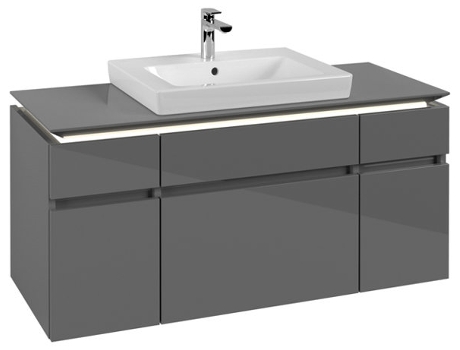 Villeroy &amp Boch Legato Unidad de lavabo B683 1200x550x500mm centrada en el lavabo iluminación LED