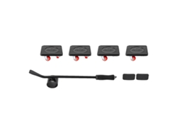 Juego de herramientas para elevar muebles, capacidad de 400 kg, ruedas giratorias de 360°, color negro.