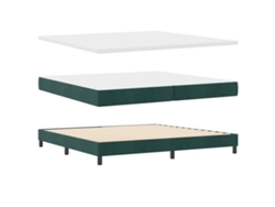 Colchón De Cama Con Muelles Pocket Vidaxl Verde Terciopelo (200x200 Cm)