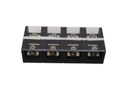 Barrera Terminal Strip 400a 600v De Alto Corriente Doble Fila Con Bloqueo Y Cubierta Para Industrias Puentes 4 Dígitos (4004)