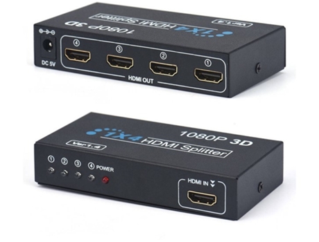 Splitter Atyulnm Hdmi 1 X 4 Hdcp 1 Entrada X 4 Salidas Full Hd1080P ATYULNM