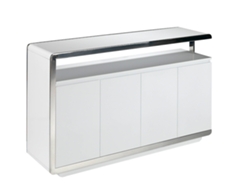 Aparador ANGEL CERDÁ. 3055 (Blanco - MDF, Madera - 140 x 40 x 85 cm)