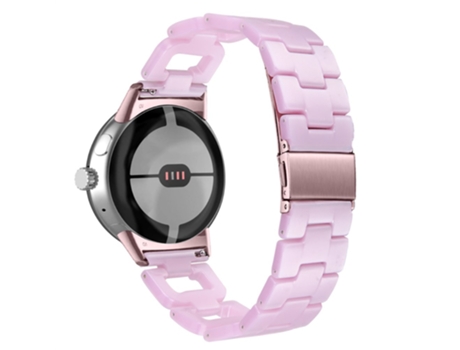 Correa de acero inoxidable hebilla en forma de D para Google Pixel Watch - mezcla rosa violeta