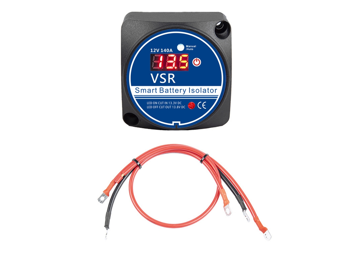 Isolador Dual Bateria Inteligente 12v 140a Relé Sensível À Tensão Vsr para Veículos Barcos Atv Utv Caminhões Caravanas