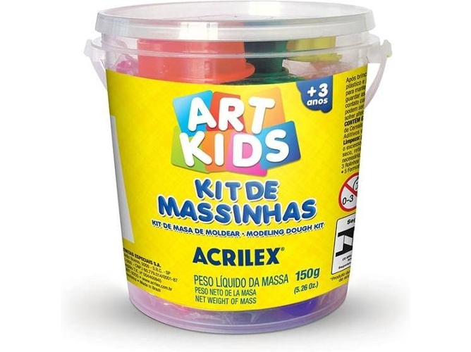 Plastilina ACRILEX Art Kids - Kit de Pastas 150 g (Edad Minima: 3 años)
