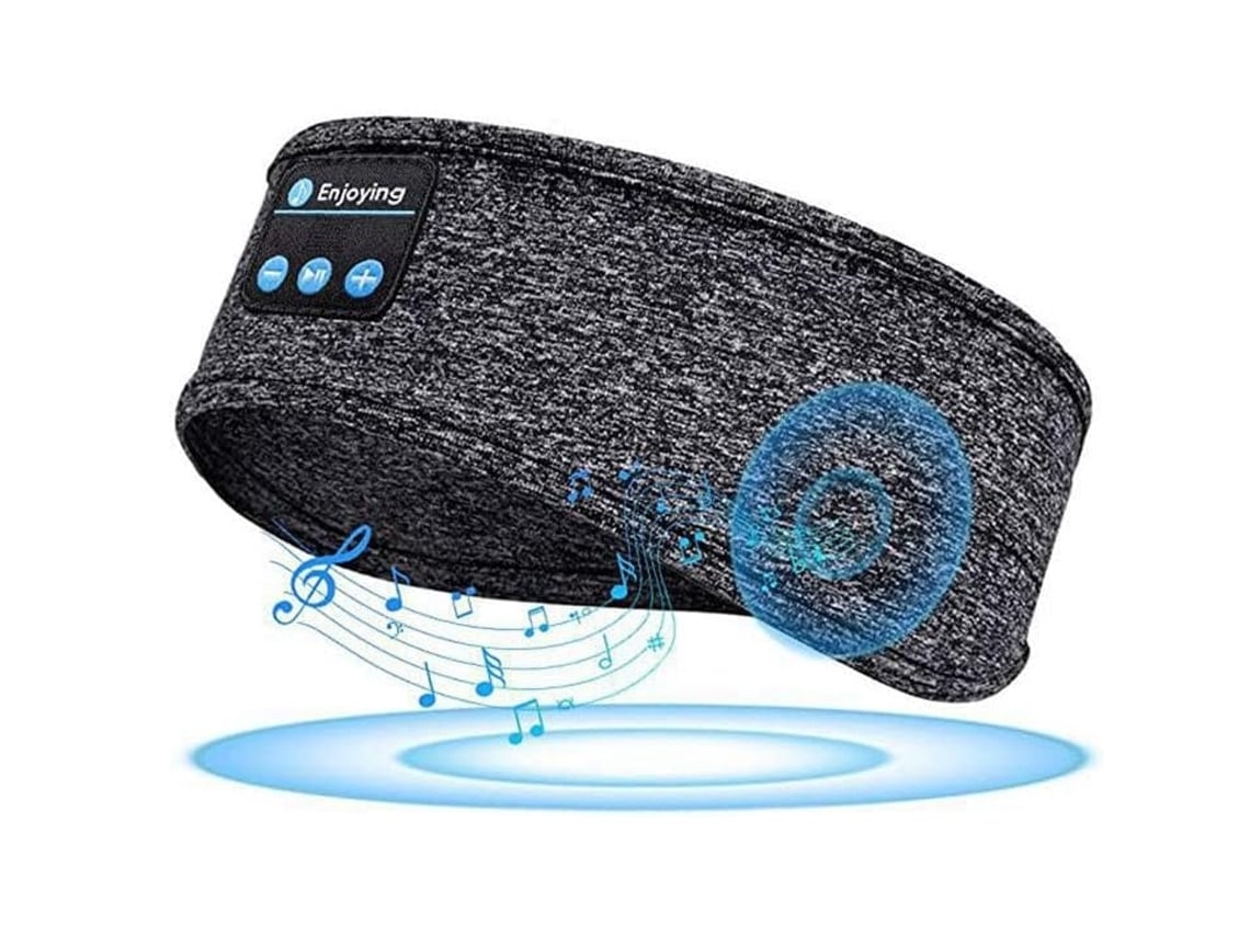 Diadema Deportiva Bluetooth con Auriculares Inalámbricos Incorporados para Ejercicio Música y Llamadas Gris YEMAESRE