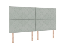 Maison Exclusive - Cabecero Led Gris Claro 180 Cm Terciopelo