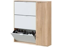 Armario para Zapatos HABITDESIGN Blanco Artik - Canadian (Melamina, PVC - 106 x 115 x 22  cm)