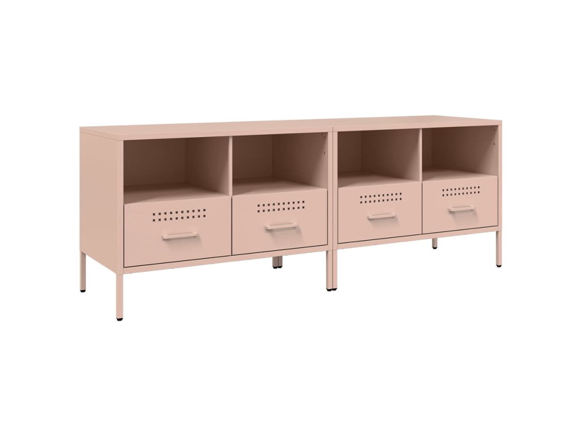 Mueble TV 2 Piezas 68x39x50,5 Cm Acero Rosa MAISON EXCLUSIVE
