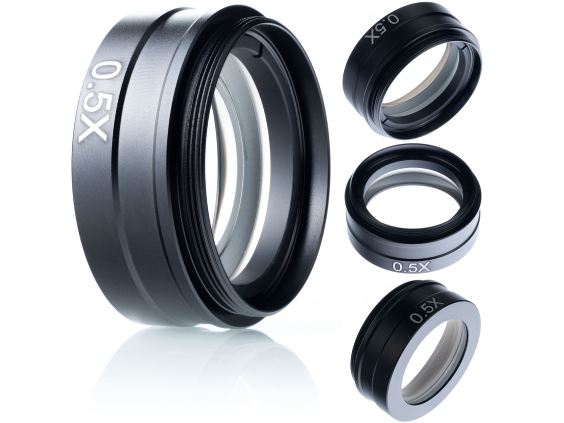 Lente para microscopio digital Earth Pro 0.5x – Aumento de 0.5x | Rosca de 42 mm | Alta calidad