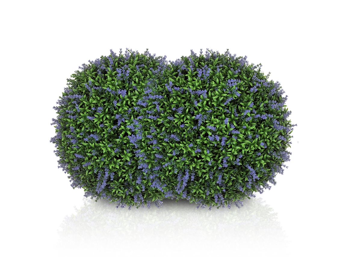 2 Topiario Artificial Uv 42cm Verde Morado