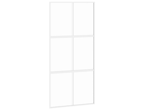 Puerta corredera VIDA XL vidrio templado y aluminio blanca (102,5x205 cm)