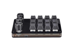 Mini teclado mecánico de 12 teclas y 3 botones para gamers, programable, intercambiable en caliente, personalizable y con macros. Everley891