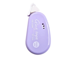 Rollo dispensador de cinta adhesiva para scrapbooking, cinta adhesiva de doble cara para niños, aplicador de cinta morado, fácil de usar.