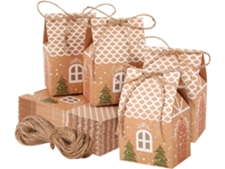 36 Mini Cajitas de Regalo Navideñas – Pequeñas cajas para obsequios de fiesta, dulces y decoraciones navideñas
