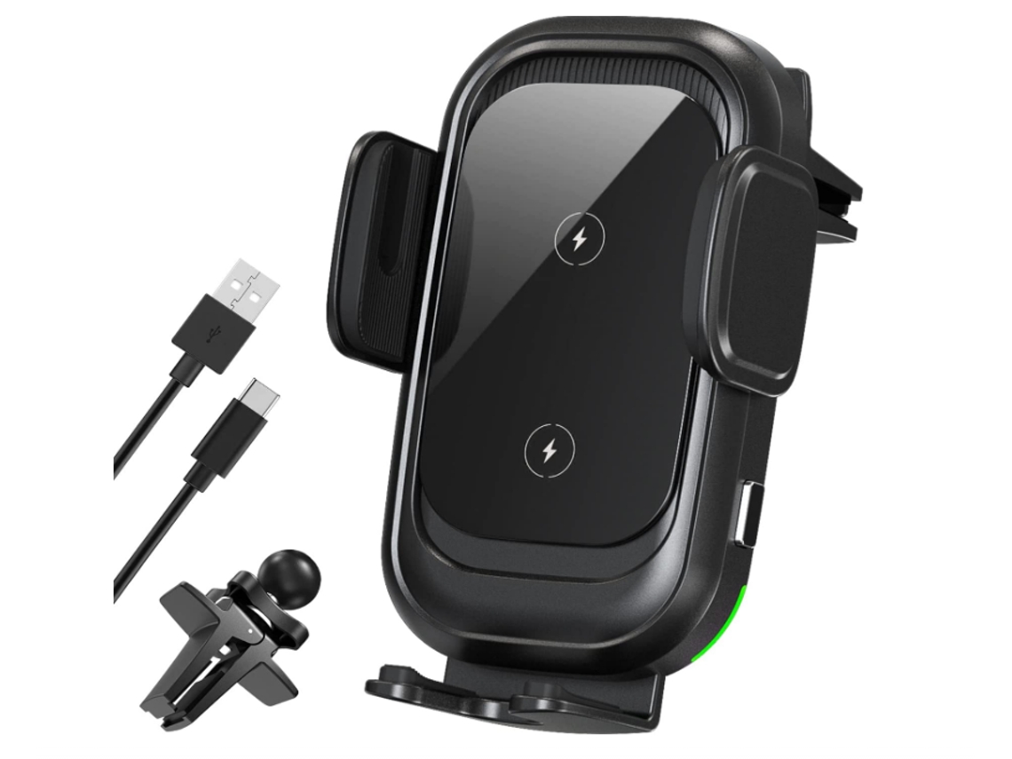 Cargador Inalambrico Auto Sujeción Yizhood Negro
