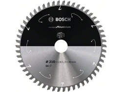 Disco de Sierra Circular BOSCH Standard para Aluminio Para Sierras a Batería 210x1.9/1.3x30 T54