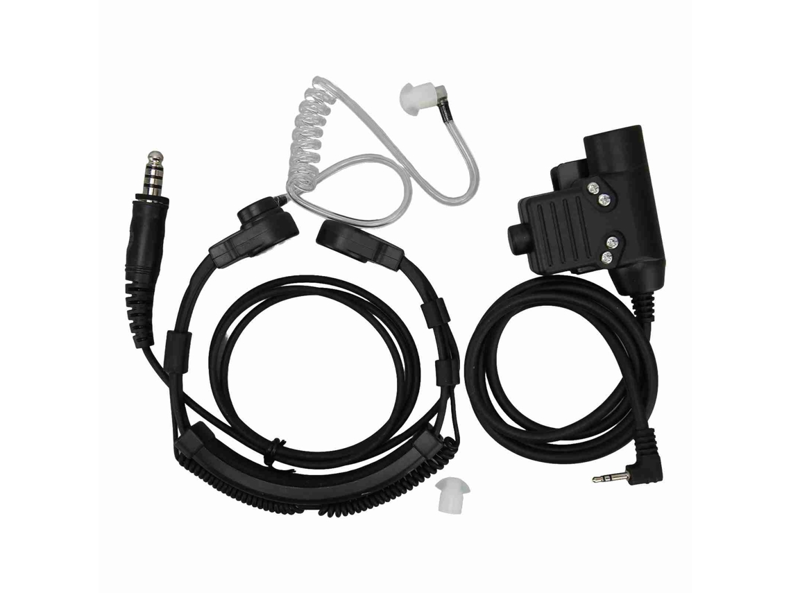 Auriculares Con Micrófono De Cuello Para Walkie-talkie Motorola T5000 Con Tubo Acústico Transparente Y Ptt U94