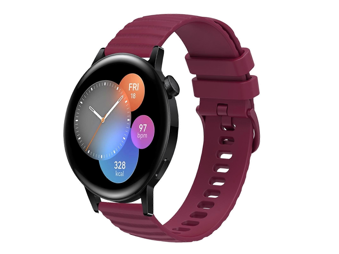 Correa de silicona sólida con estampado de puntos ondulados para Huawei Watch GT3 de 46 mm y 22 mm.