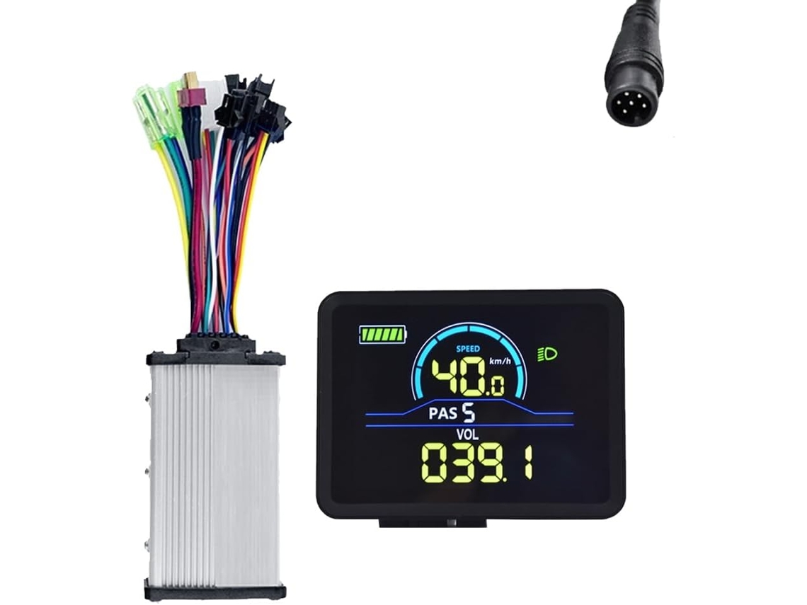Controlador Uart Sinusoidal Para Motor De Bicicleta P5c Con Pantalla Lcd, 24v 60v + 36v/48v 350w