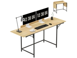 Escritorio Plegable Extensible Monitor Roble Negro