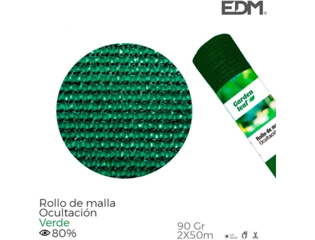 Rodillo Malla Oculta EDM Verde 80% 90Gr 2X50Mts